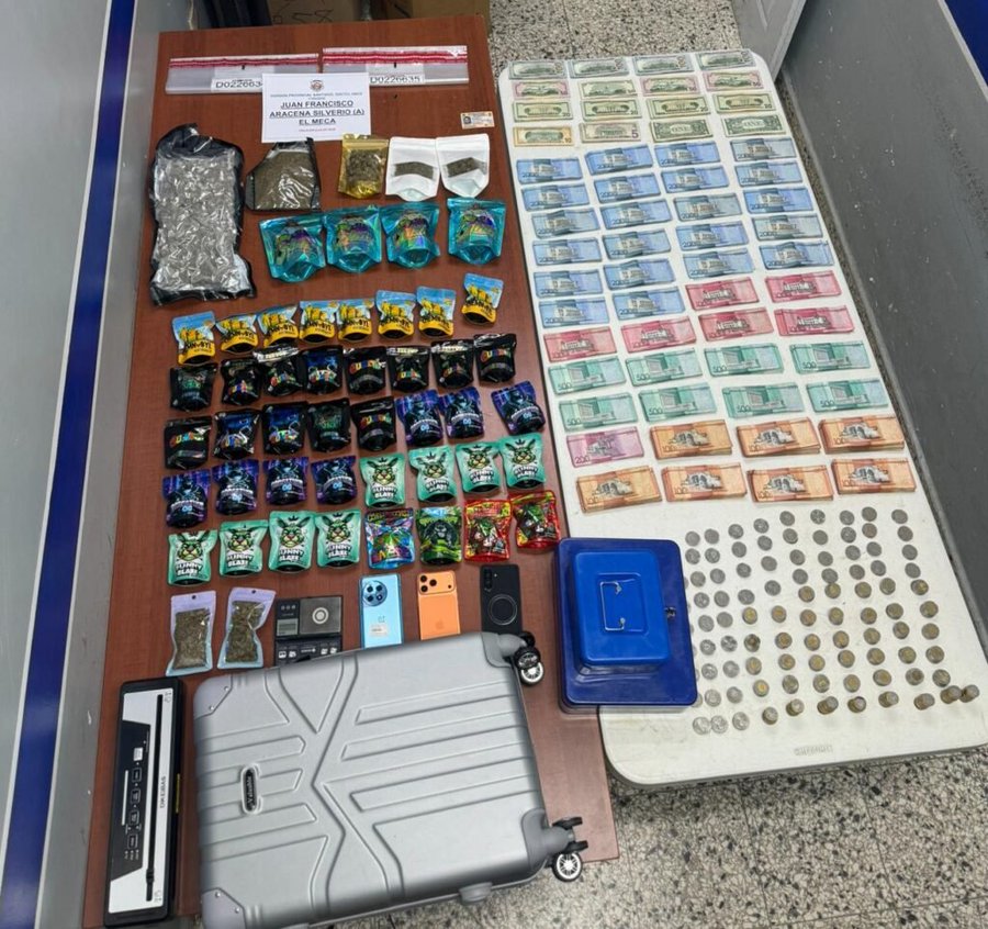 Microtráfico: DNCD detiene a “El Meca” con drogas y dinero en Santiago
