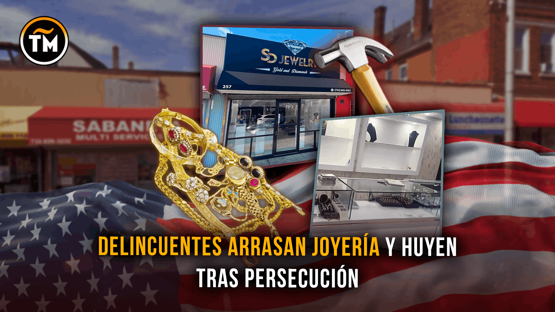 Robo armado en Perth Amboy deja una joyería saqueada y una persona agredida