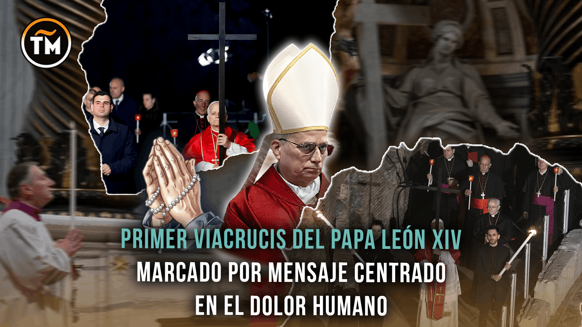 Primer viacrucis del papa León XIV reúne a miles en el Coliseo romano