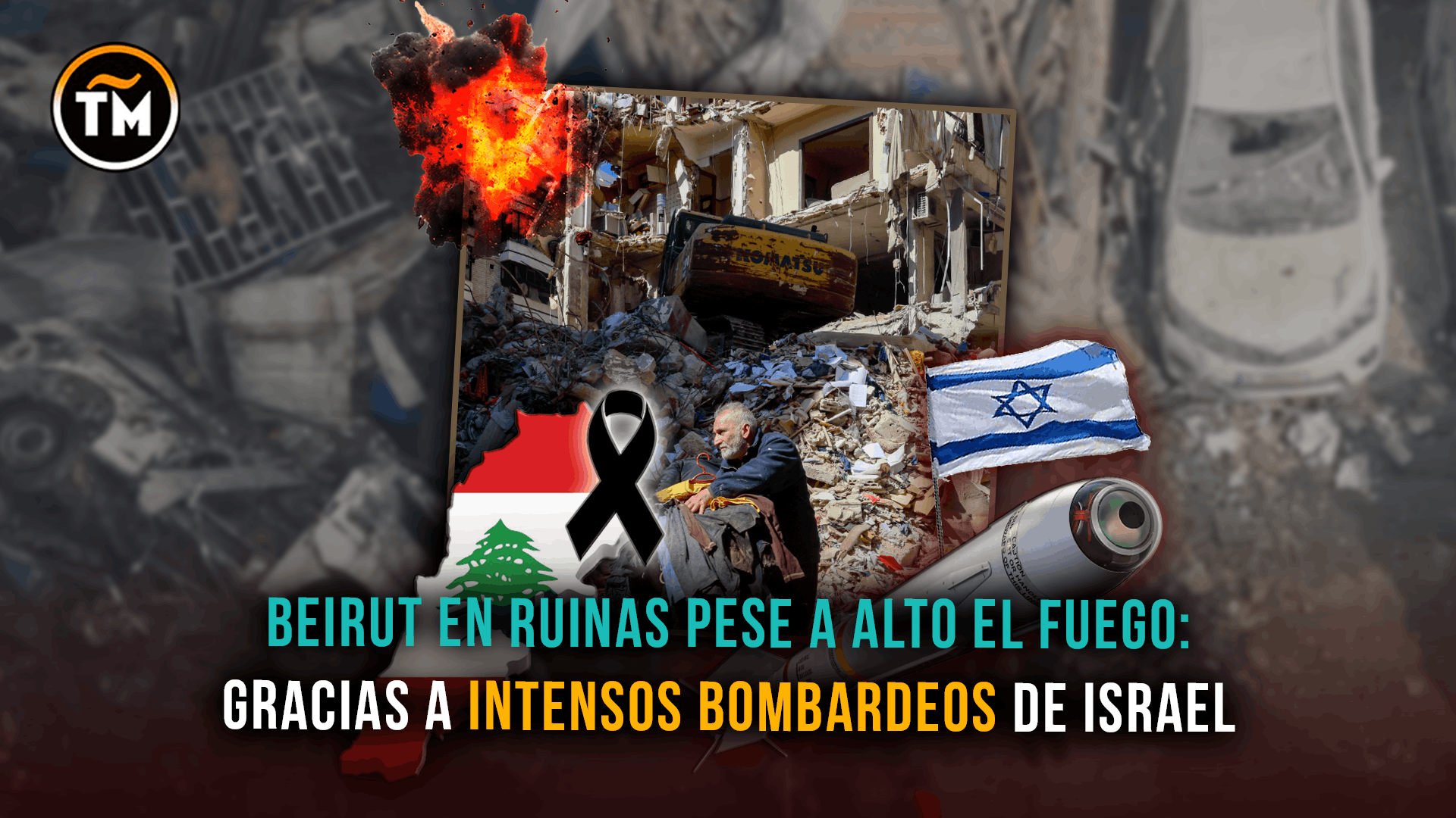 Ataques en Beirut: más de 250 muertos en bombardeos durante alto el fuego