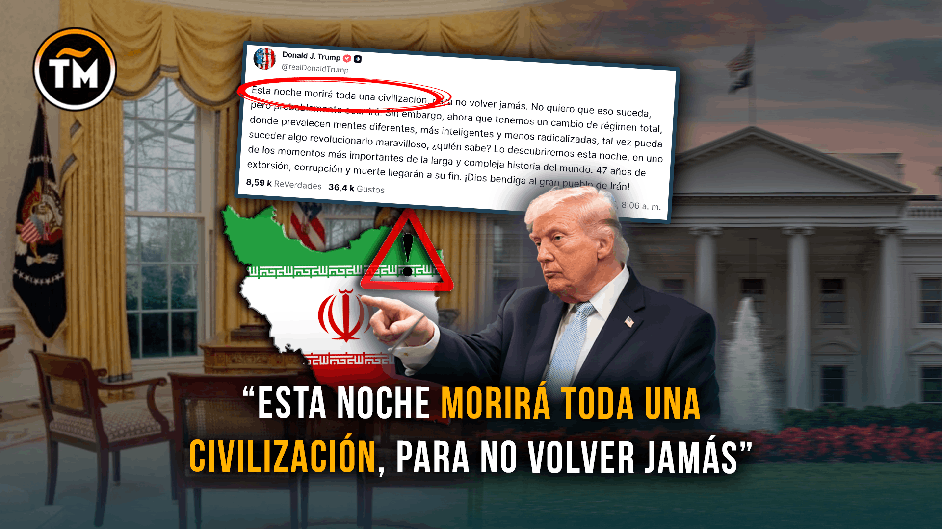 Donald Trump advierte sobre posible ataque si no se reabre el estrecho de Ormuz