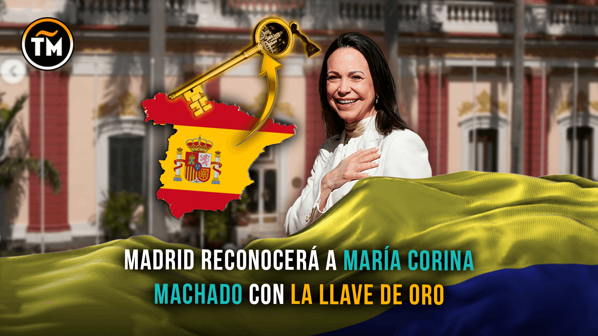 Llave de Oro: María Corina Machado recibirá reconocimiento del Ayuntamiento de Madrid