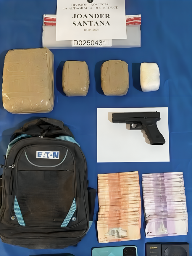 Microtráfico en Higüey deja tres detenidos y más de 5,000 gramos ocupados