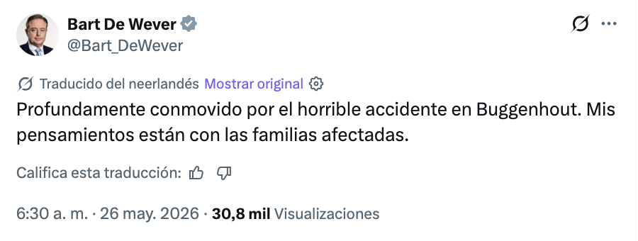 Accidente Bélgica dejó cuatro muertos, incluidos dos menores, tras choque entre un tren y minibús escolar