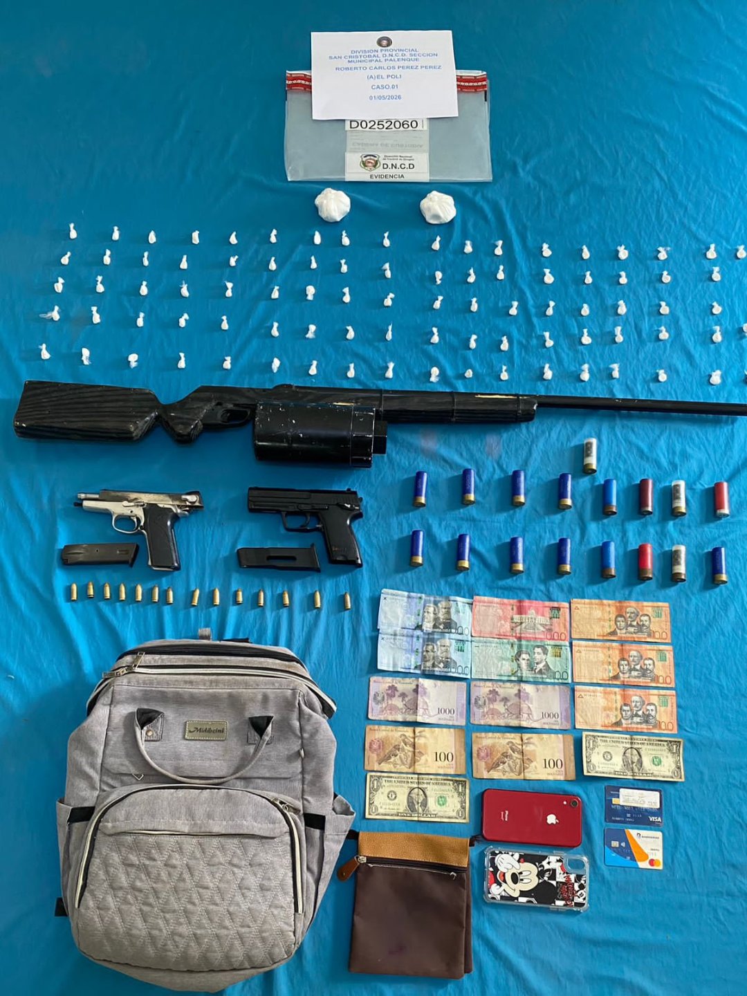 Microtráfico en San Cristóbal: autoridades ocupan drogas y armas en operativos