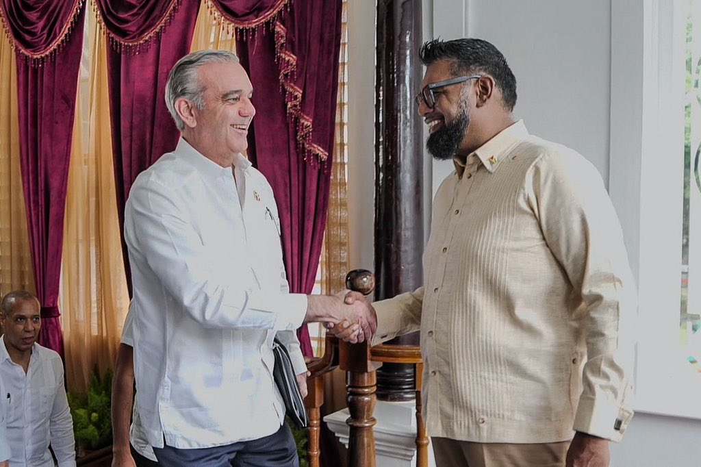 Cooperación bilateral marca visita del presidente Luis Abinader a Guyana