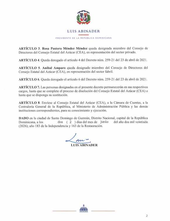Consejo del CEA incorpora tres nuevos miembros designados por Abinader mediante decreto 352-26