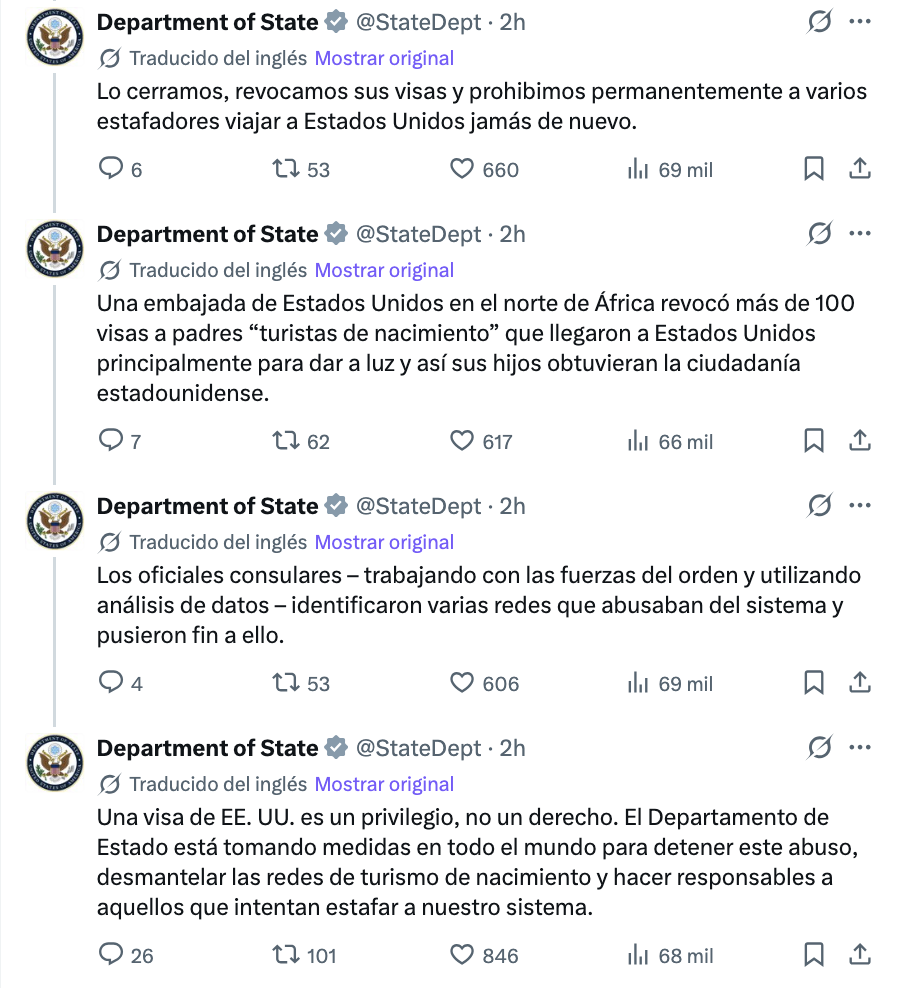 Turismo de parto bajo la mira de EE.UU. tras detección de redes de visas y documentos fraudulentos