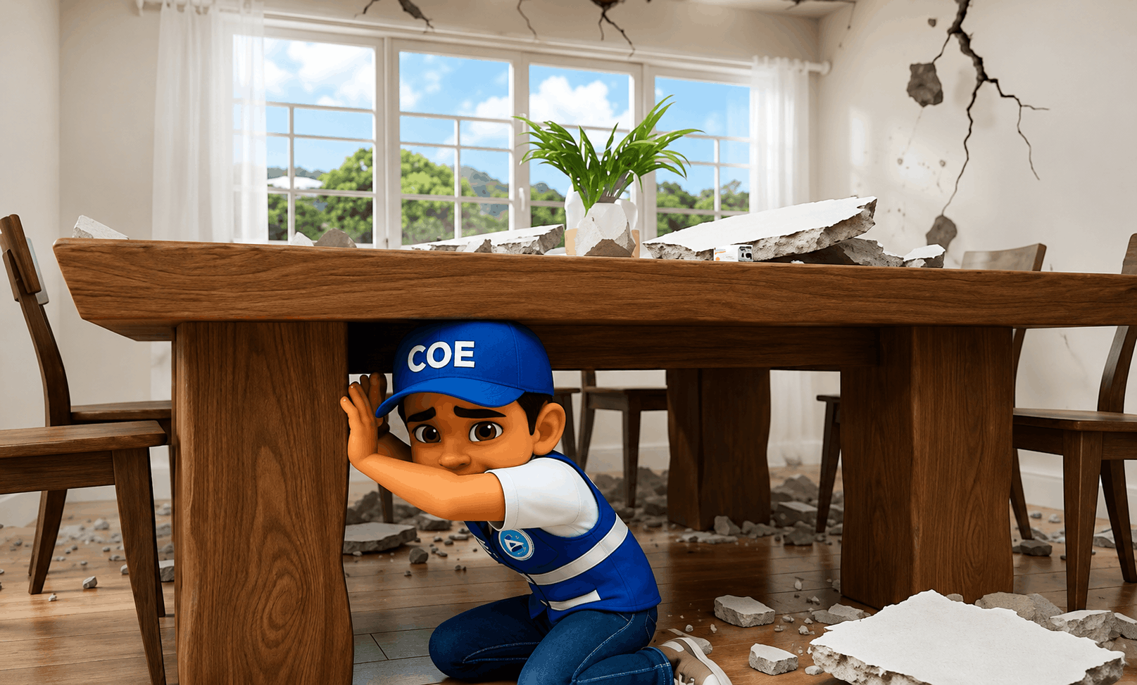 Coelito presentado por el COE orienta a la población sobre prevención y respuesta ante terremotos en República Dominicana