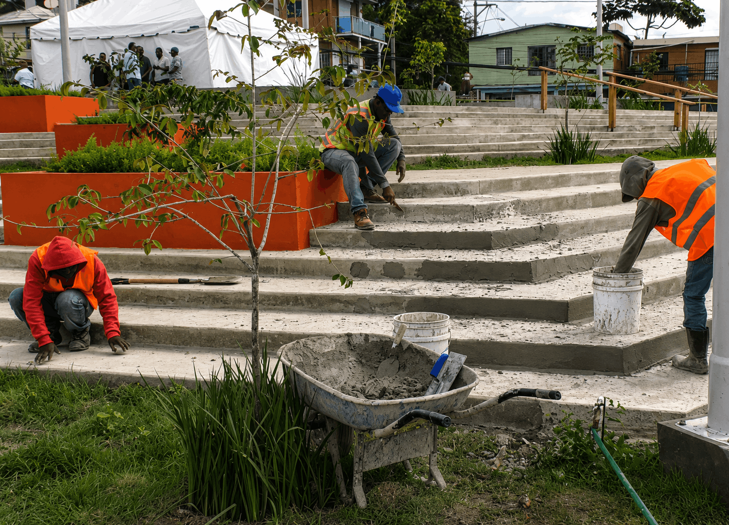 Parque urbano: David Collado supervisa obra de RD$165 millones en Haina que será entregada en los próximos días