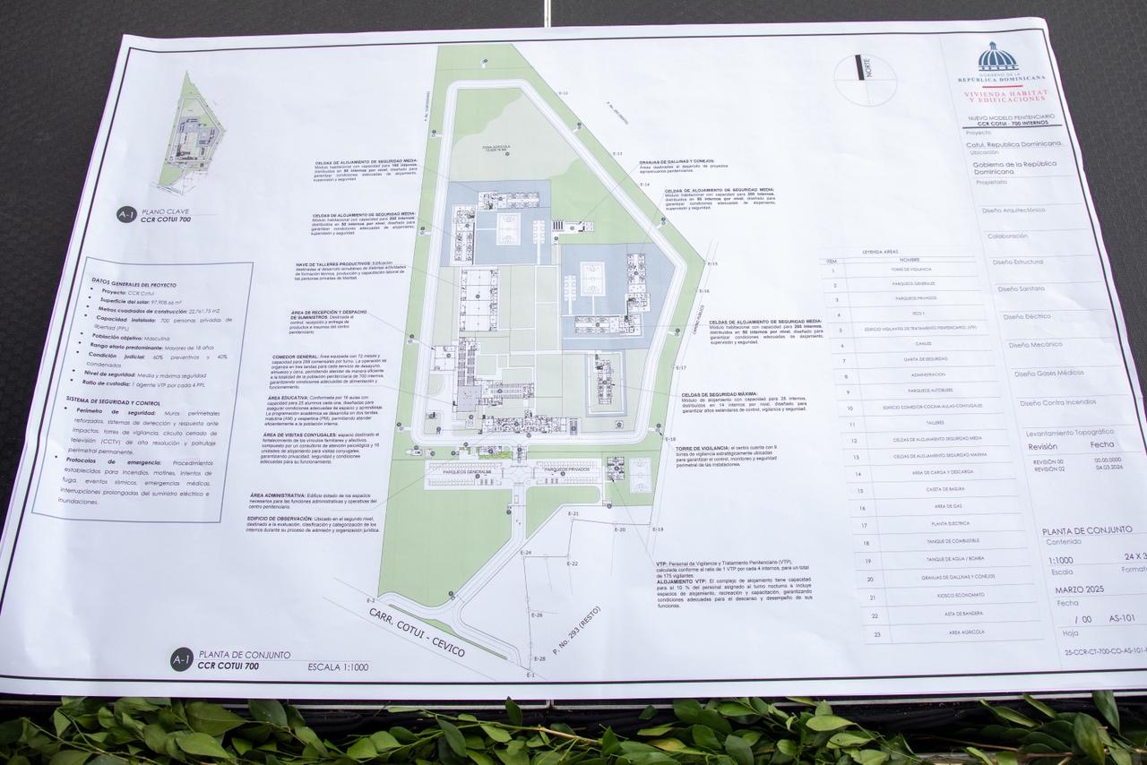 CCR Cotuí inicia construcción con capacidad para 700 internos y una inversión superior a RD 1,000 millones