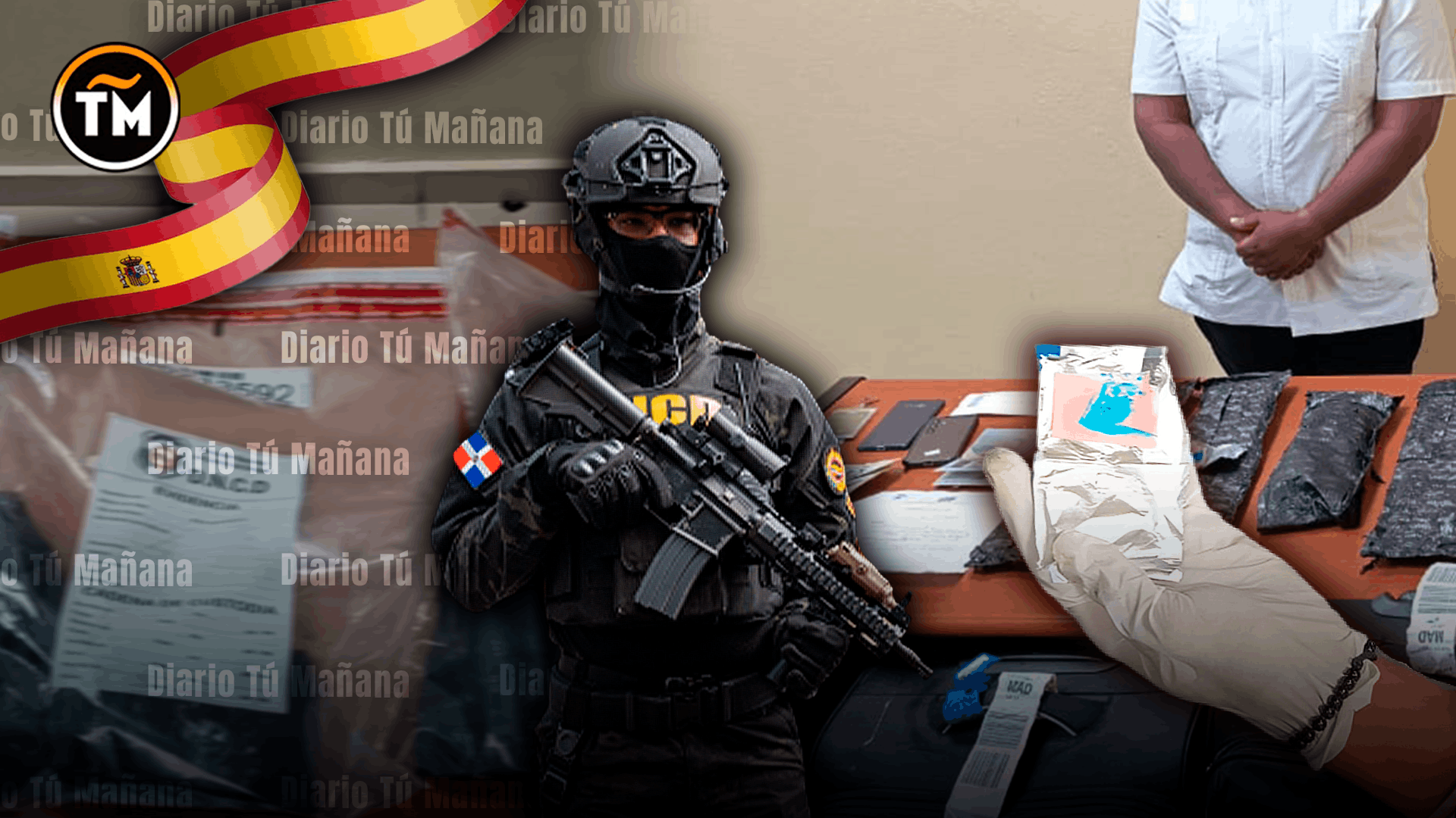 Cocaína en el aeropuerto del Cibao deja un detenido con seis paquetes ocultos en equipaje hacia Madrid