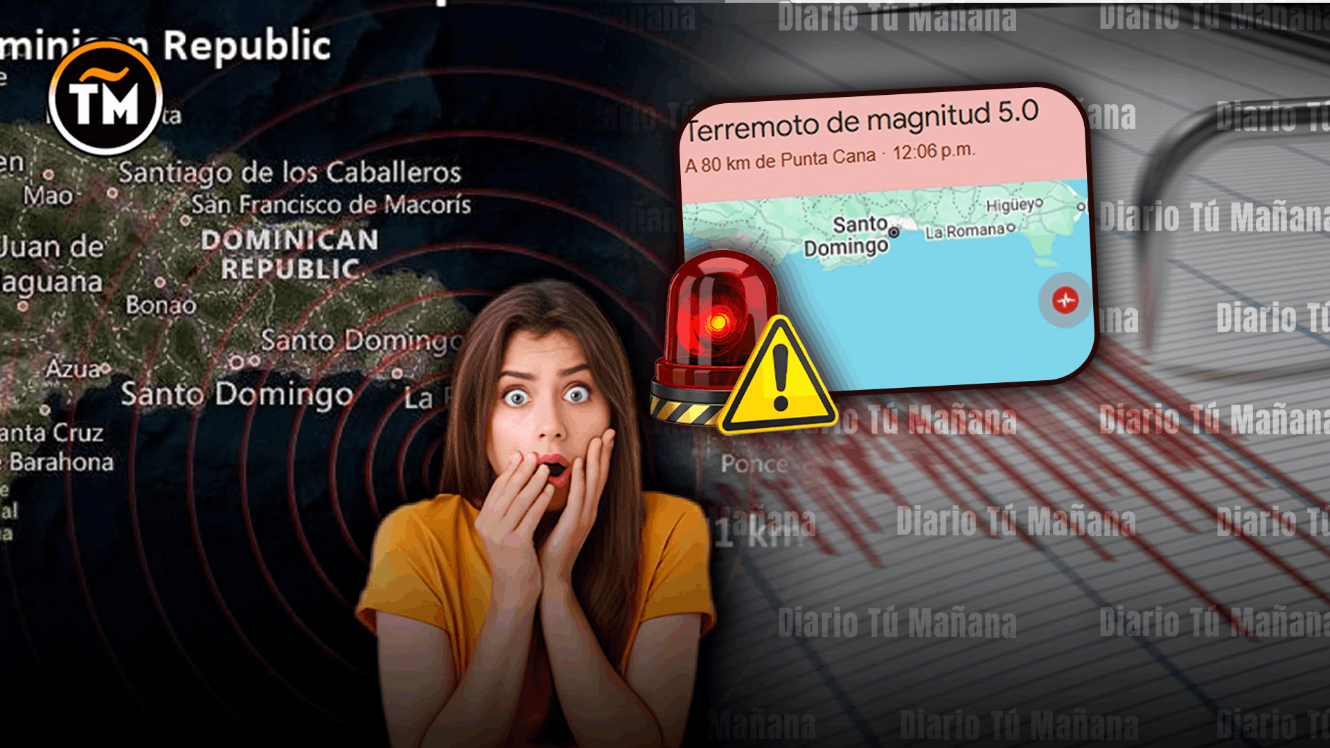 Sismo en Punta Cana de magnitud 5.0 se registra al este del país y se siente en varias provincias