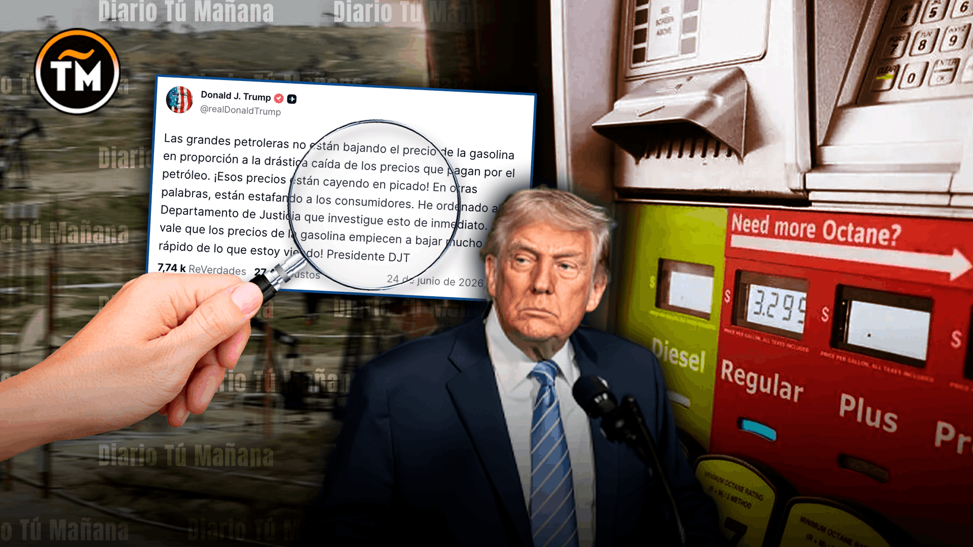 Petróleo de Texas cae a 70,91 dólares mientras Trump exige una baja más rápida en gasolina