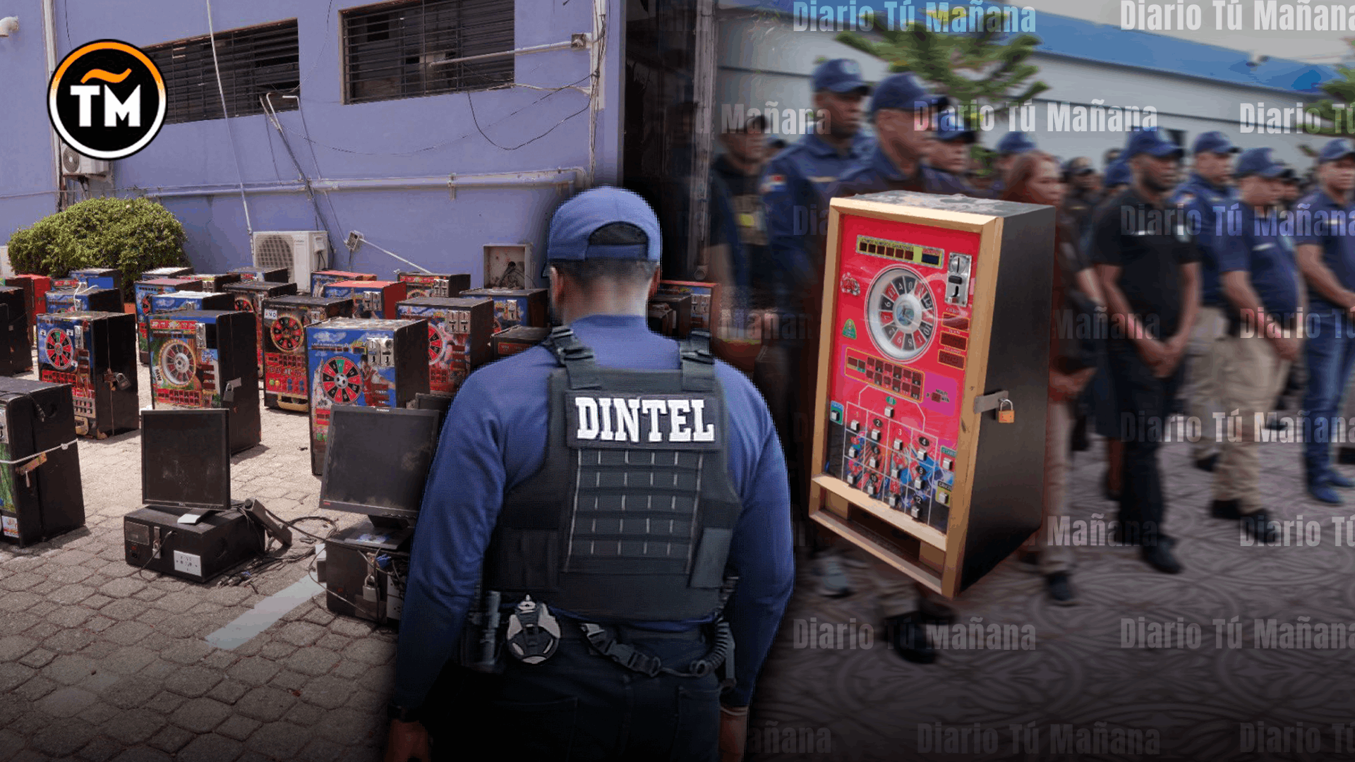 Máquinas ilegales ocupan DINTEL y Ministerio Público con incautación de 87 tragamonedas en Santo Domingo