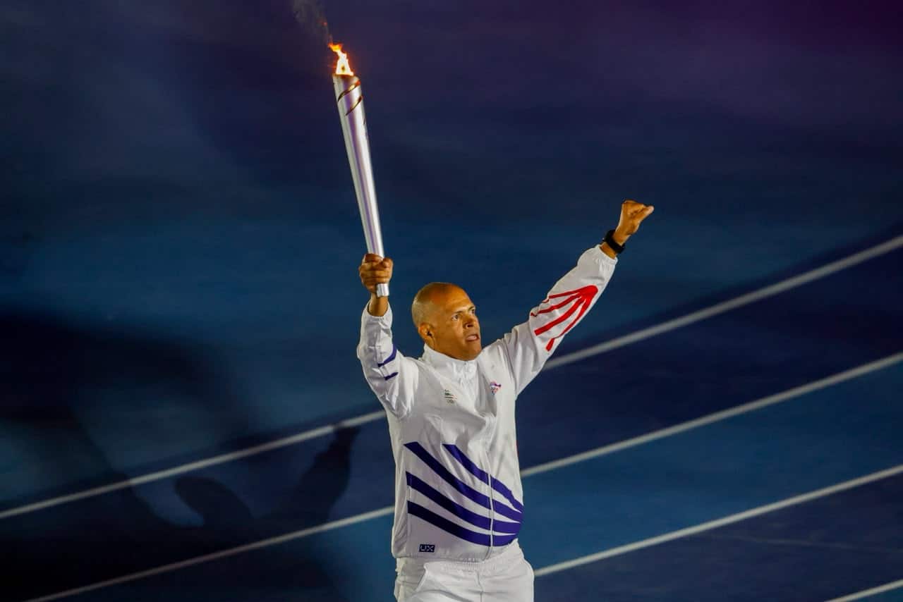 Fuego centrocaribeño fue encendido por Félix Sánchez en homenaje durante apertura de los Juegos 2026