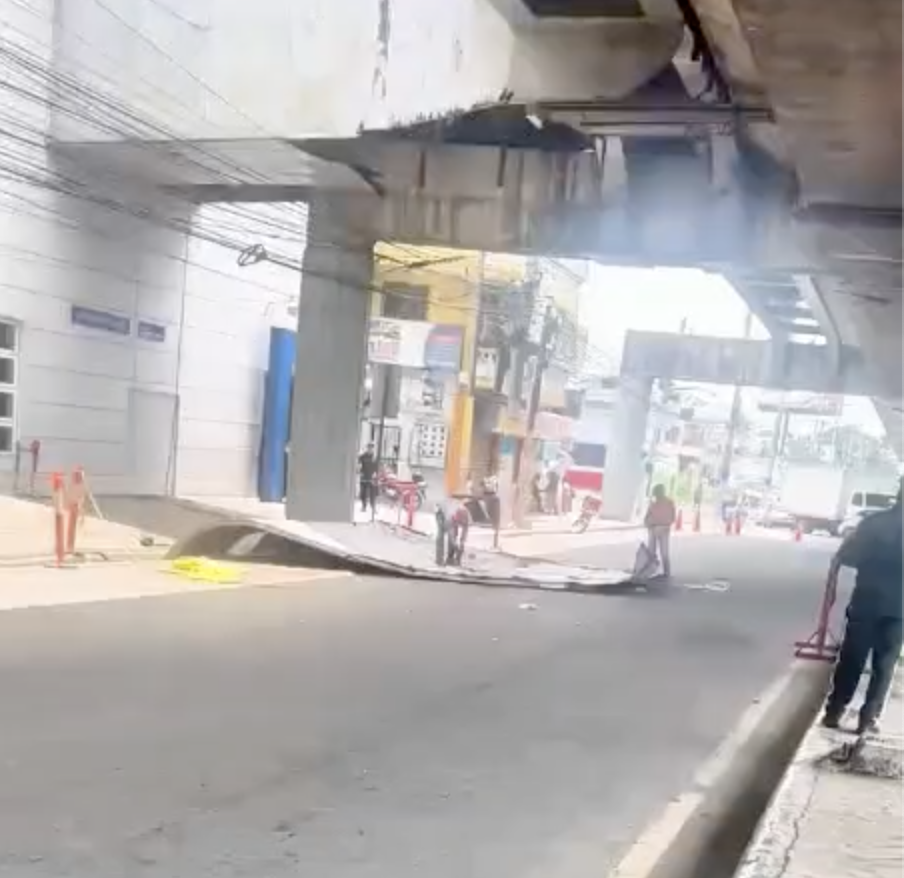 Desprendimiento de estructura genera preocupación en estación Gregorio Urbano Gilbert del Metro de Santo Domingo