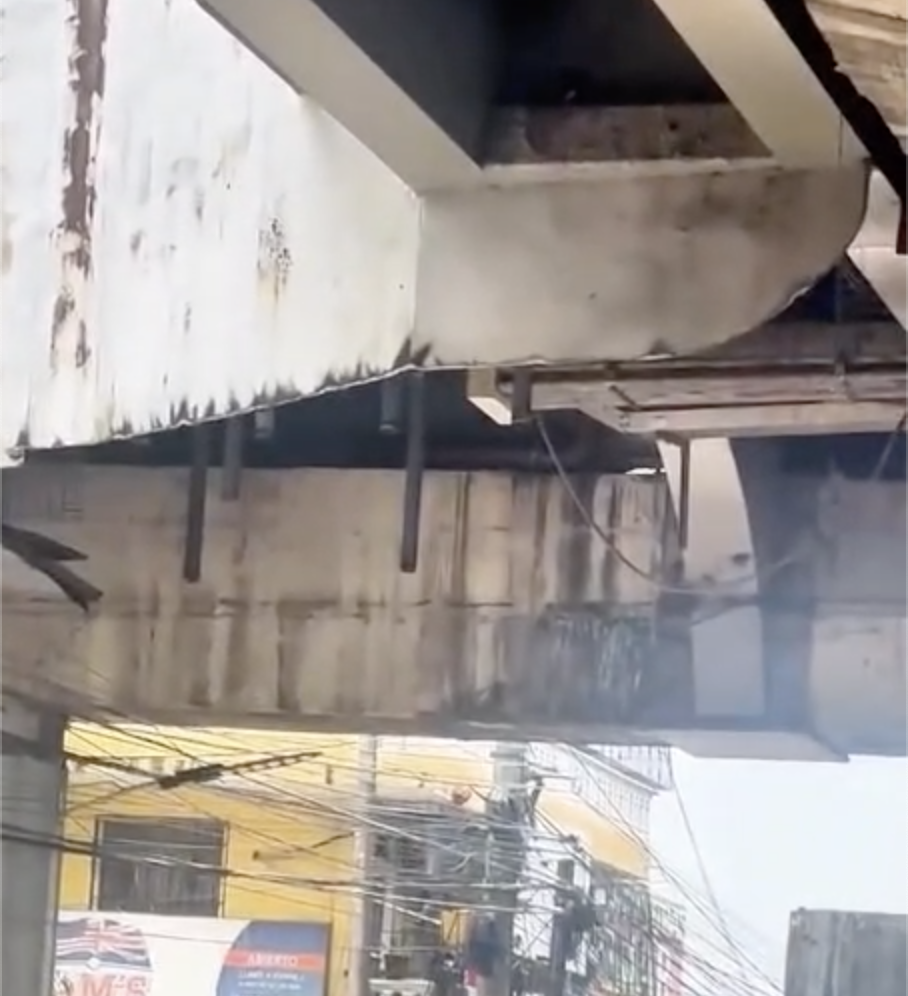 Desprendimiento de estructura genera preocupación en estación Gregorio Urbano Gilbert del Metro de Santo Domingo