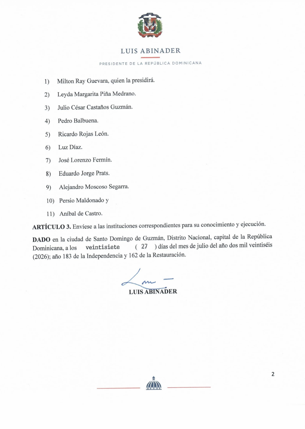 Código Penal entra en vigor tras promulgación de Abinader y crean comisión de seguimiento