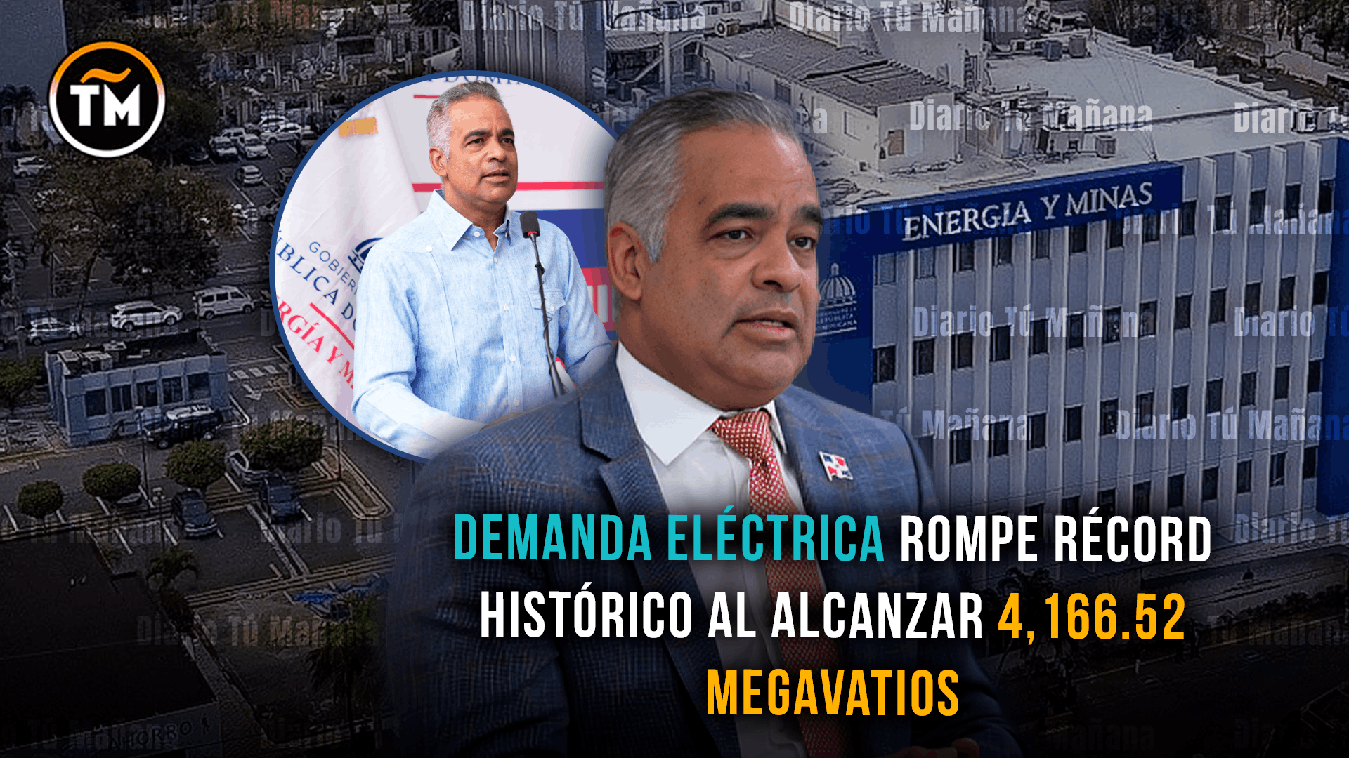 Demanda eléctrica alcanza récord de 4,166.52 MW y marca nuevo máximo histórico en República Dominicana