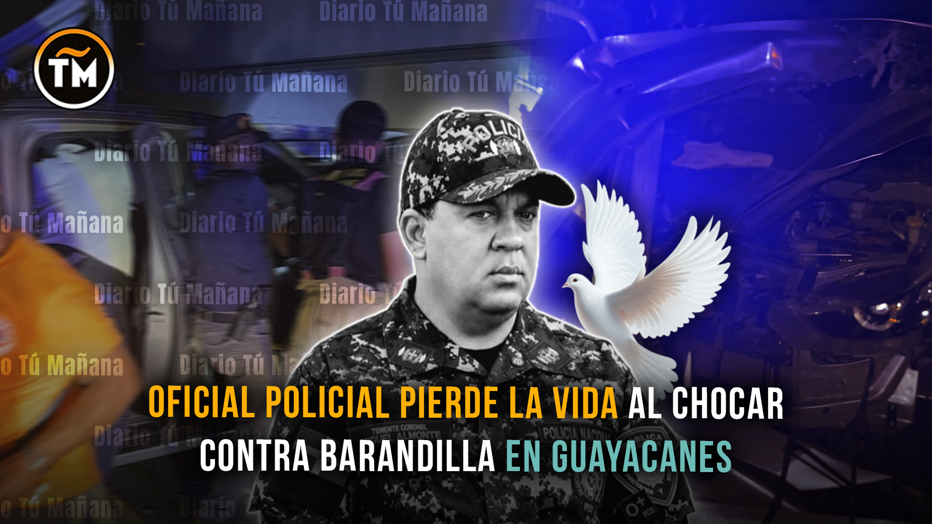 Accidente en Autovía del Este deja muerto a teniente coronel de la Policía en San Pedro de Macorís