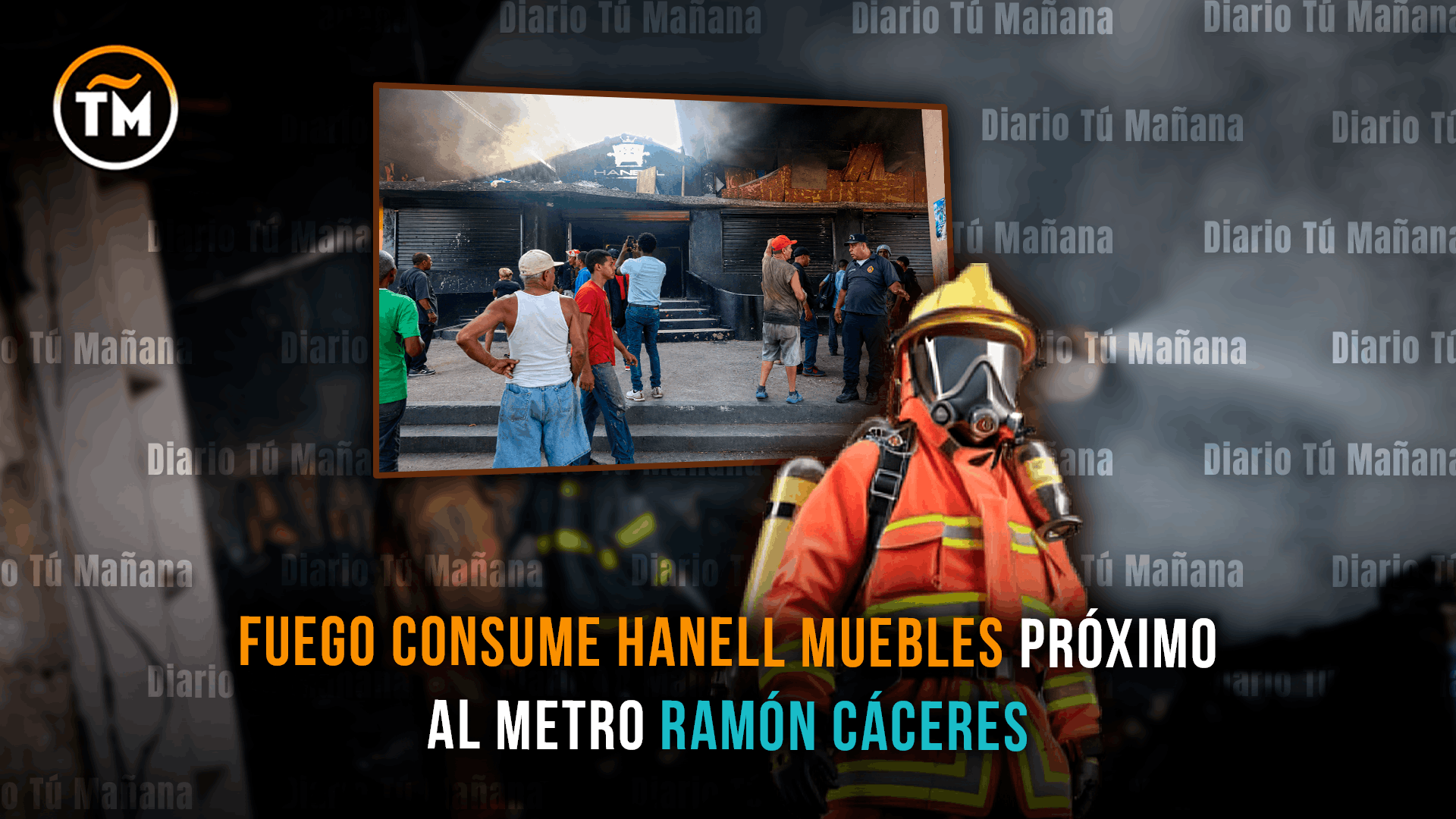 Incendio en tienda destruye gran parte de Hanell Muebles en Villa María y provoca humareda