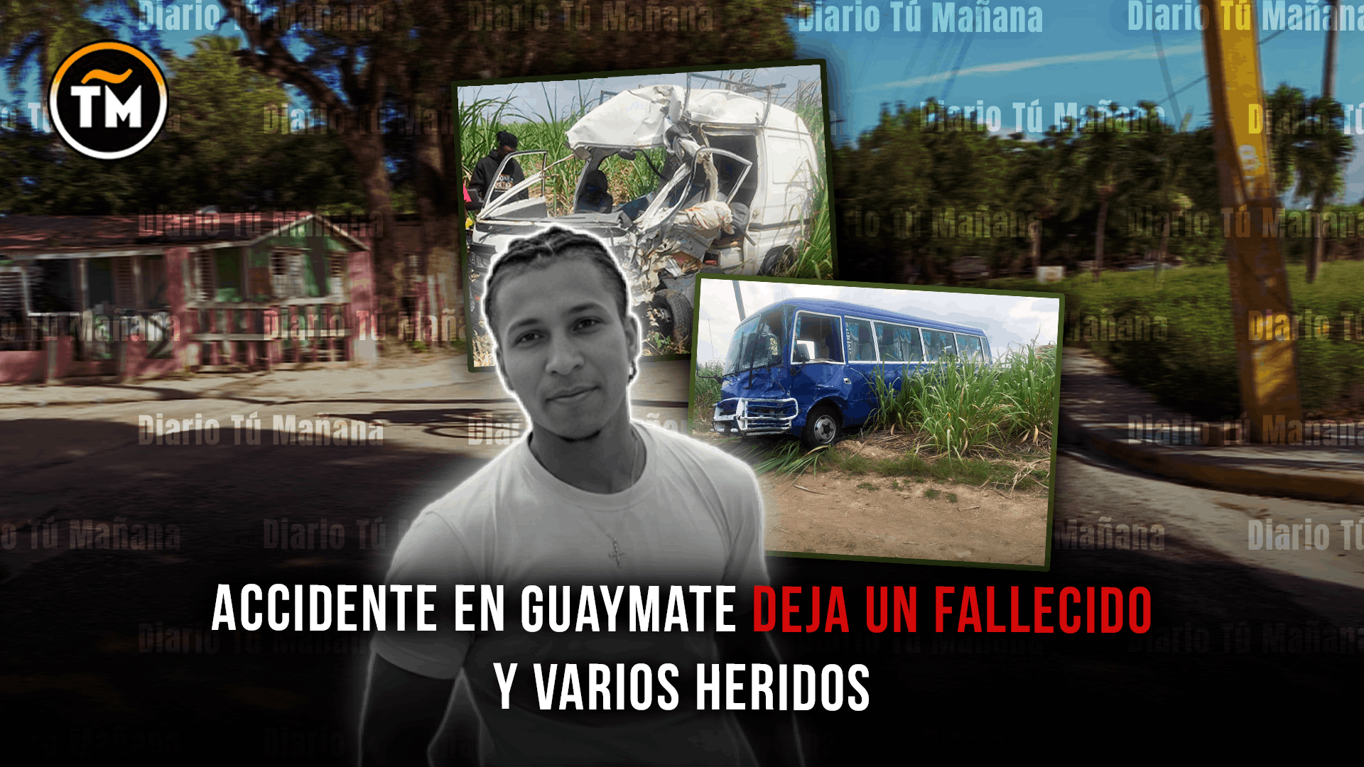 Accidente en Guaymate deja un conductor fallecido tras choque entre minibús y autobús