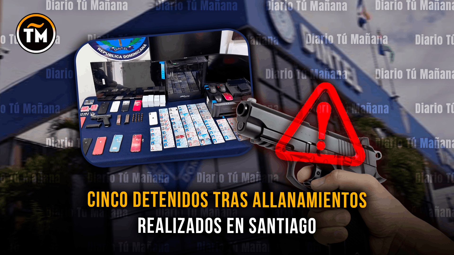Allanamientos en Santiago dejan cinco detenidos y ocupación de presuntas evidencias de falsificación de documentos
