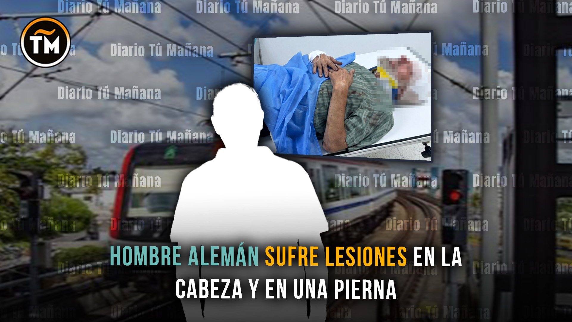 Hombre alemán en Metro resulta herido tras caer a las vías en estación Juan Pablo Duarte
