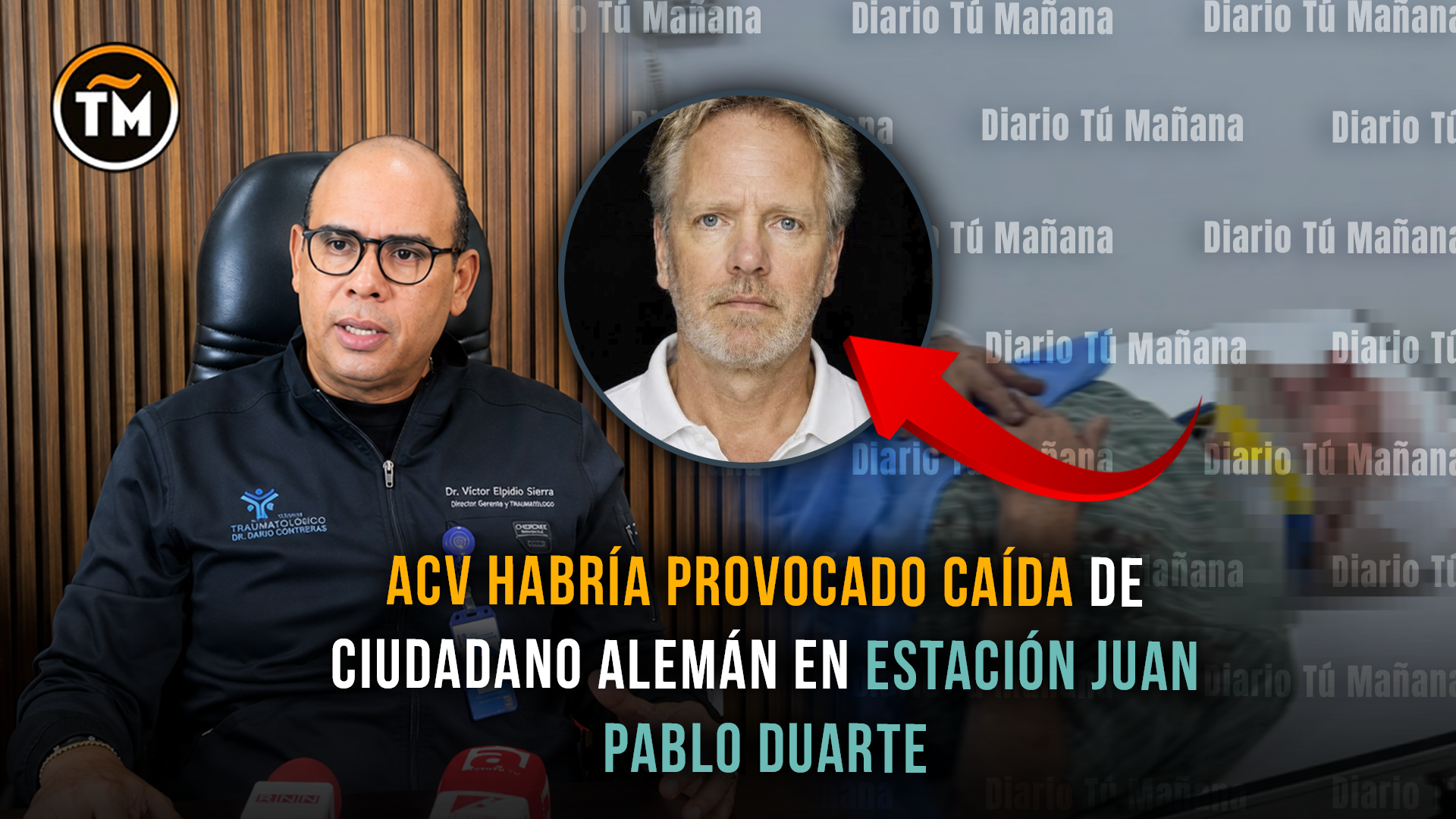 Caída en el Metro de alemán fue causada por secuelas de un ACV, descarta hospital intento suicida